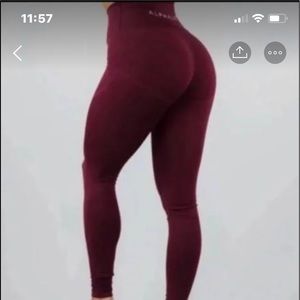 BNWT:Alphalete Garnet Red Leggings